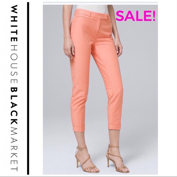 NWT! WHBM CORAL HAZE - SLIM CROPPED PANTS - Picture 16 of 16